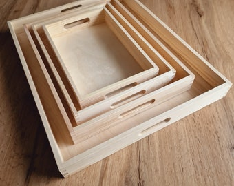Wooden tray, decorative tray, montessori tray