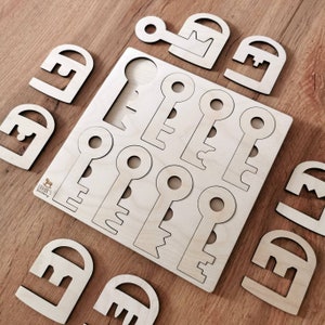 Montessori ,Puzzle , Schlüssel