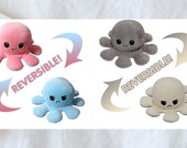 Reversible Octopus Plush Emotional Octopus Soft Plush mood Tik Tok Octopus. Show your mood without saying. Mood Octopus