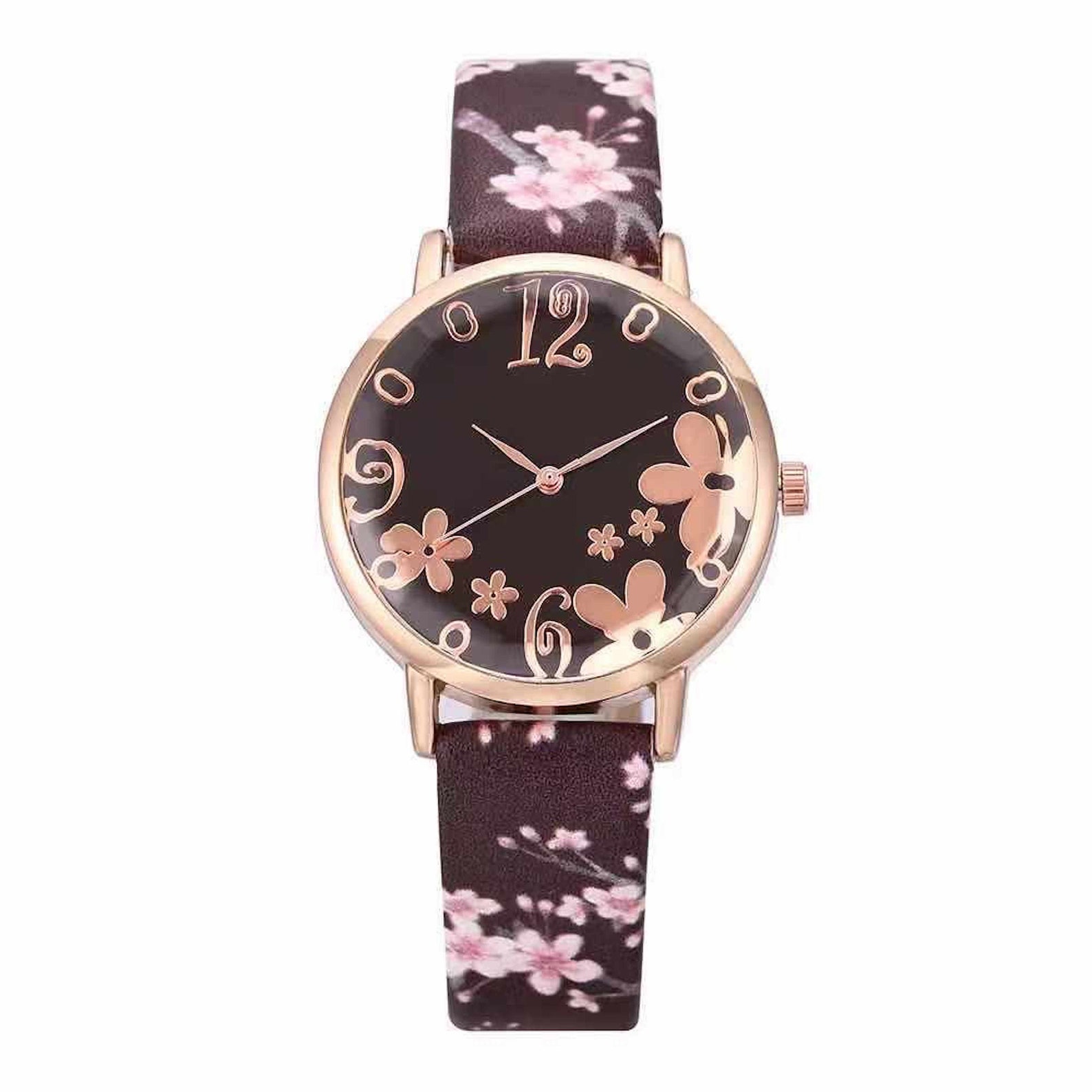 CHERRY BLOSSOM EMBOSSED WatchQuartz Movement Flower Printed Etsy