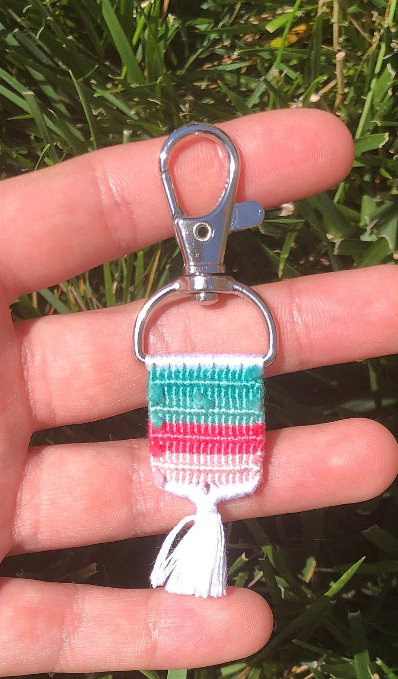 Flip Flop Keychain Handmade New Cotton Embroidery Floss Etsy