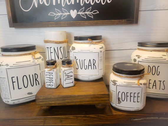 7 piece canister set | Etsy