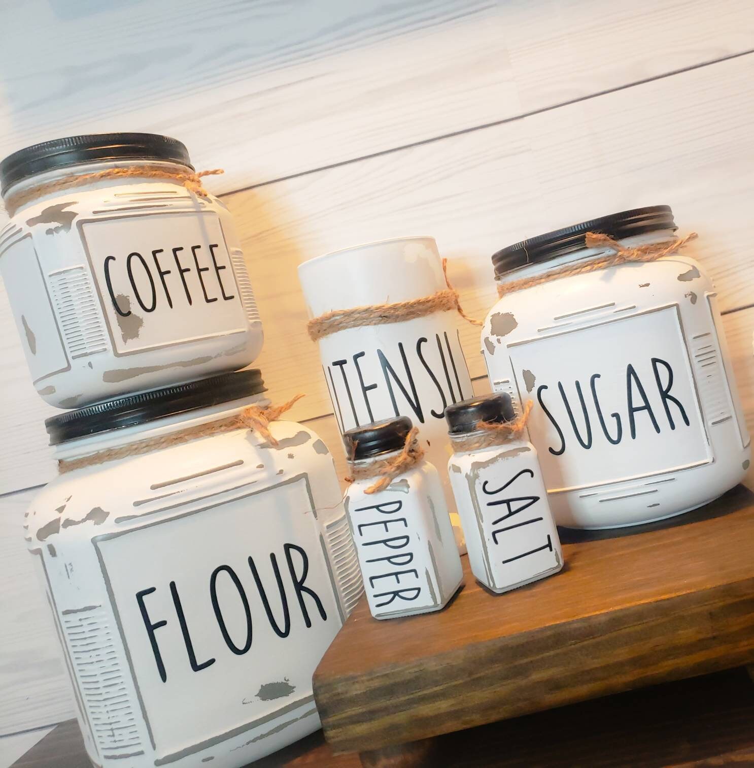 6 piece canister set Etsy