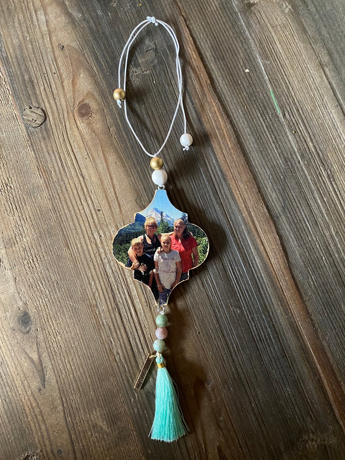 Beautiful Custom Wood Rearview Mirror Ornament/Hanger Etsy