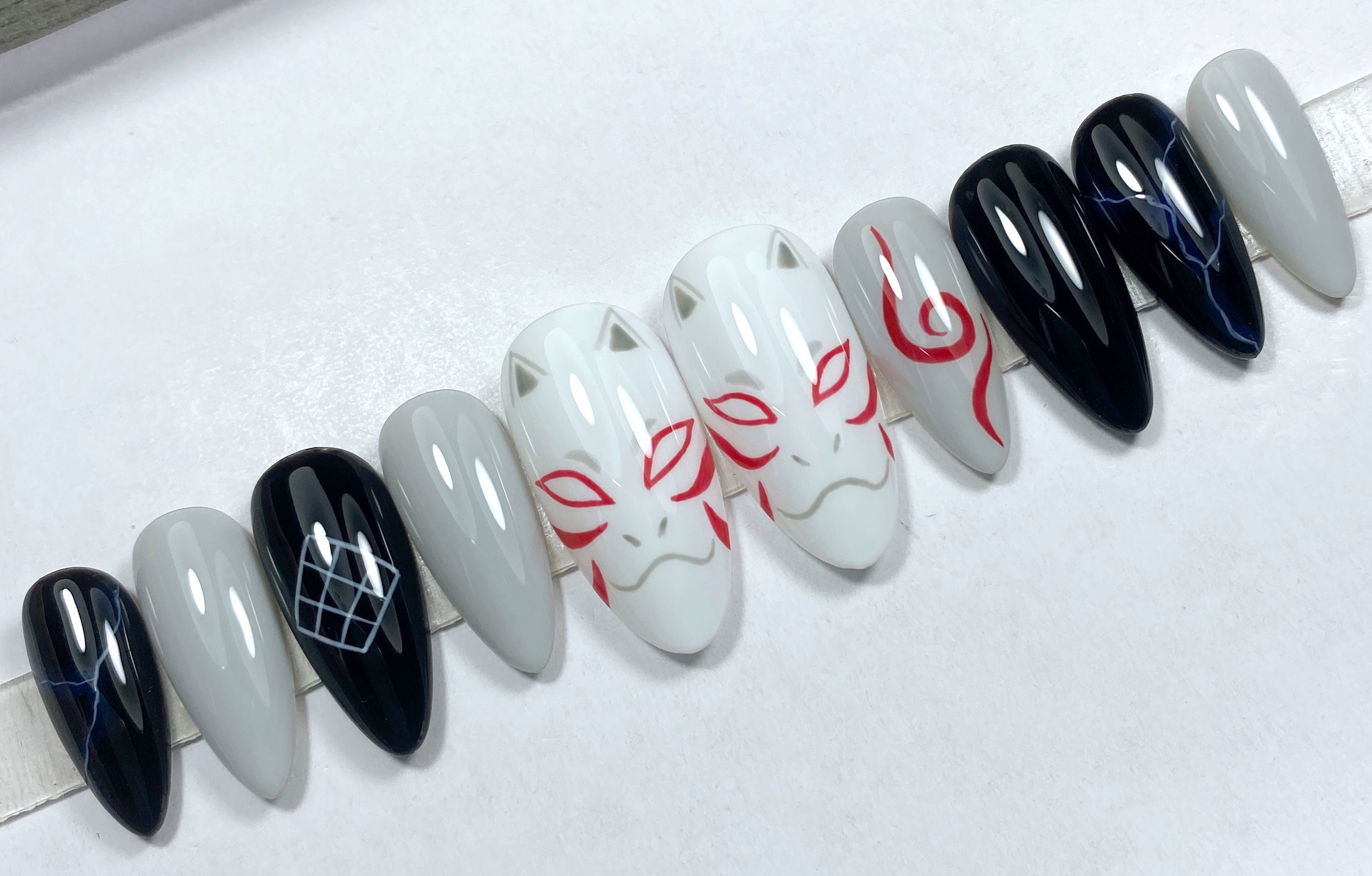 Anime Press On Nails Anime Nails | Etsy