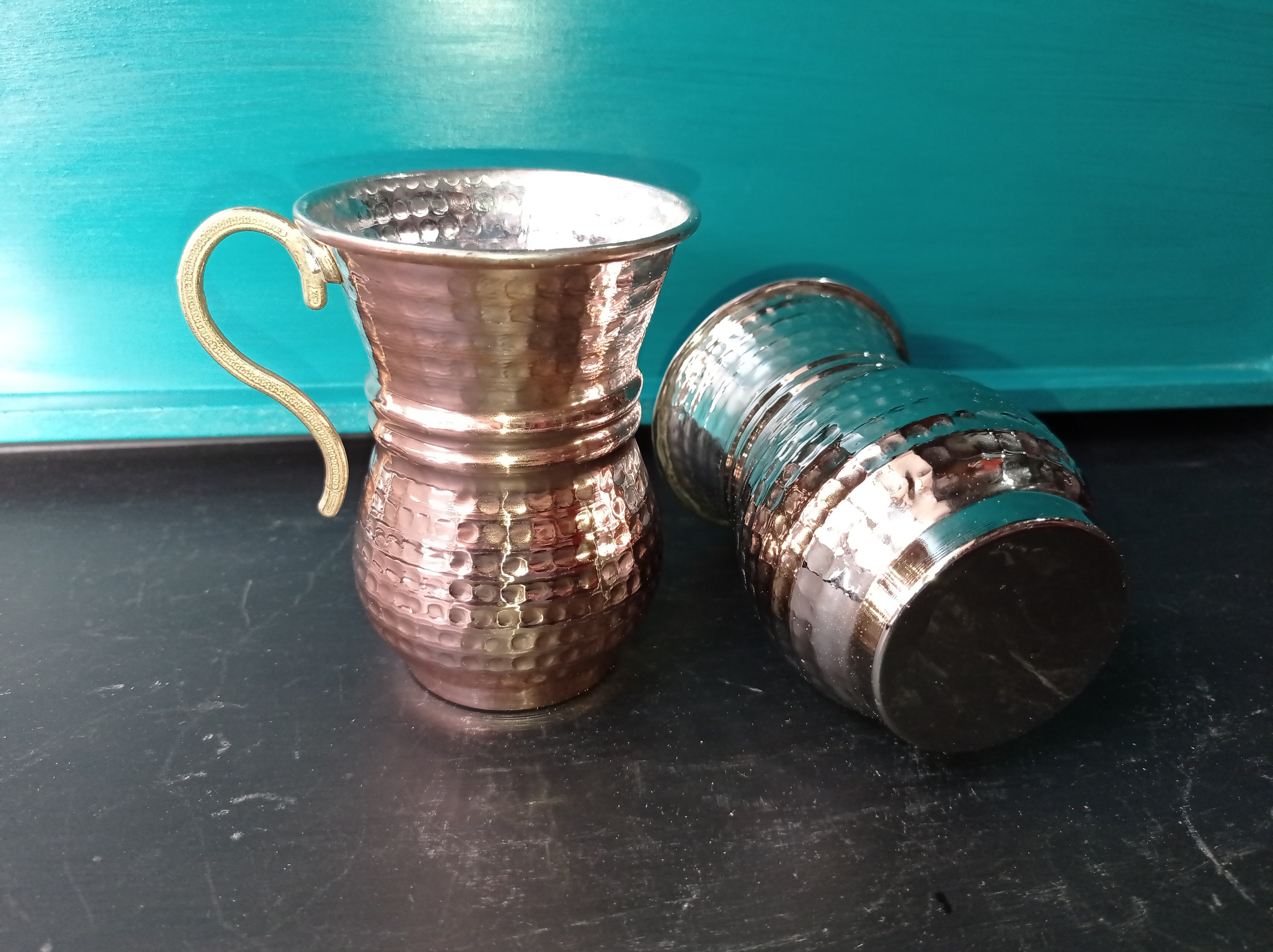 Copper cup nostalgic cup authentic cup drinkware soft Etsy