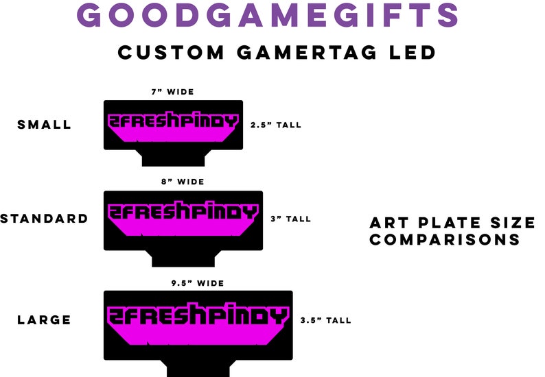 Custom Gamertag LED Lamp NEW Fonts Personalized Gamer Tag Etsy