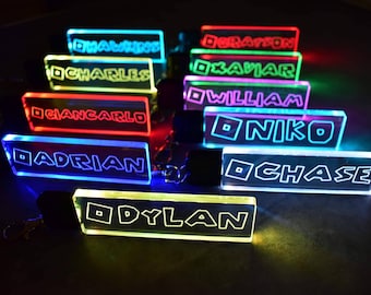 Custom ROBLOX Theme Name Tag LED Keychain | Christmas, Holiday Gift Idea for Bookbag or Backpack | Personalized Roblox Birthday Party Favor