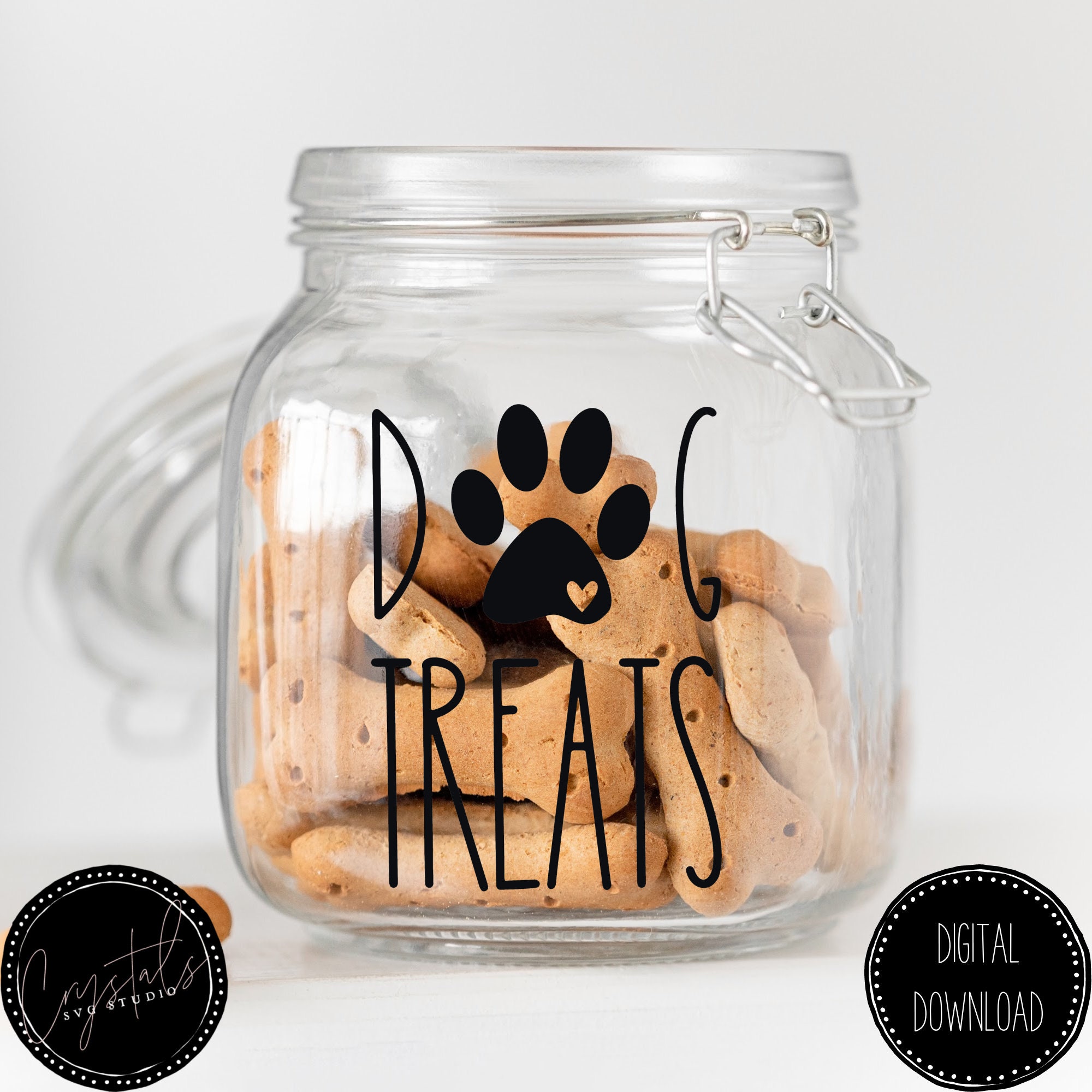 Dog Treats SVG Dog Treat Jar SVG Paw Print SVG Treat Etsy