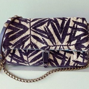 Soho velvet baguette bag
