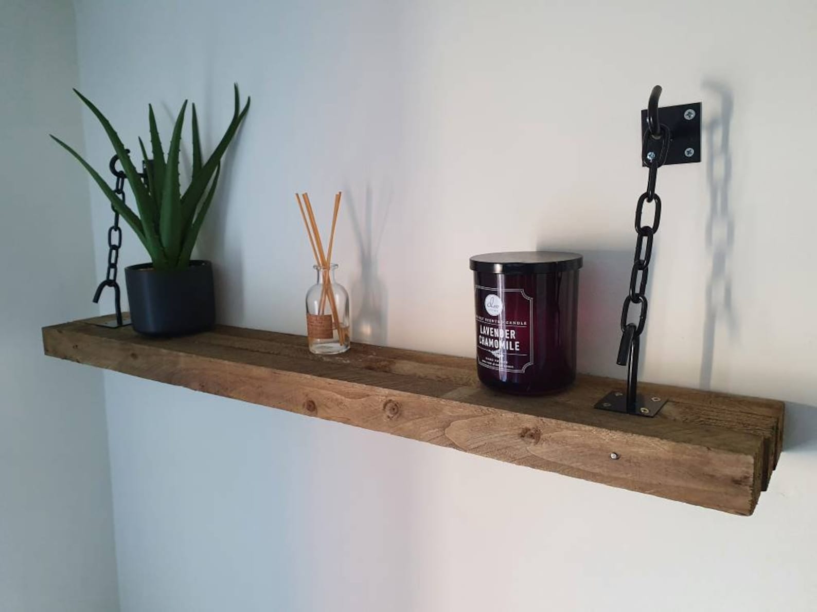 3 Slat Rustic Shelf. Hanging Chain Shelves With Fixings Etsy