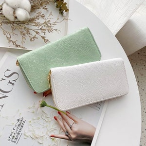Leaves Small Wallet Women Hasp Zipper Purse Soft Pu Leather Ladies
