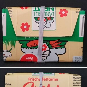 Einzigartiges Portemonnaie aus Milch-Tetrapak (Wunschmotiv möglich) #upcycling #recycling #LaVieEstBelle #SaveThePlanet