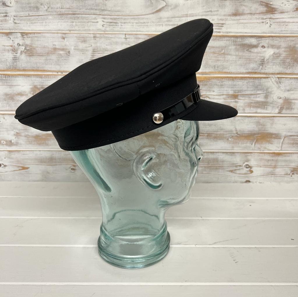 Black Chauffeur Style Hat Size 57cm Etsy UK