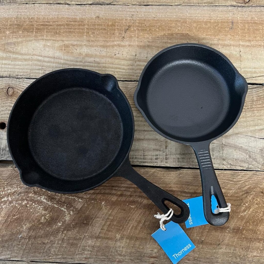 Two Cast Iron Skillets 6.5 Inch and 8 Inch Oven Safe Tarte Tatin