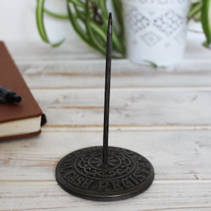 Vintage Cash Register Receipt Spike Paperweight Cast Iron