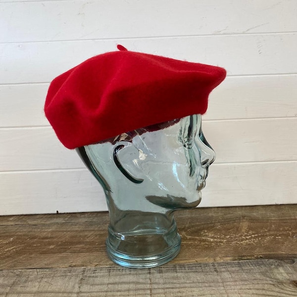 100% Pure Wool Red Beret