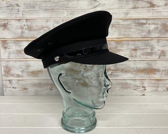 Black chauffeur style hat - Size 57cm