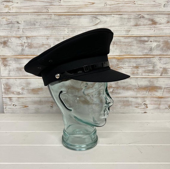 Peaked Hat Black Chauffeur Cap Peaked Hat Black Chauffeur Cap