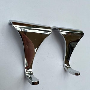 Pack of 2 CHROME PICTURE RAIL Hook 2″ / 50mm | Victorian Fittings | Victorian House | Picture Hook | picture rail hangers