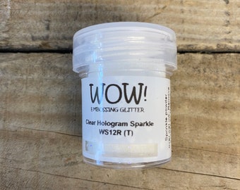 Wow! Glitter Embossing Powder 15ml - Clear Hologram Sparkle