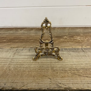 Plate/Picture Holder Display Stand/ Easel Plate stand Decorative plate stand Brass Plate stand image 2