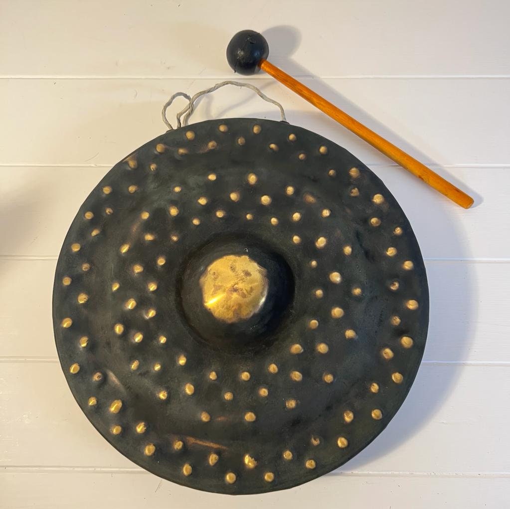 Vietnamese Handmade Metal GONG Natural Aged Finish 30cm Etsy UK