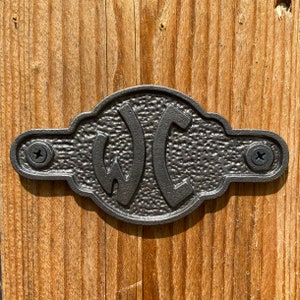 Cast Iron WC Door antique style plaque for Hotel / Restaurant / Pub / Inn / Bed and Breakfast / Boarding House / Campsite