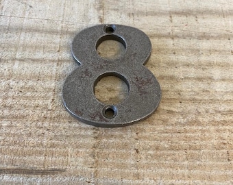 Rustic Cast Iron Metal Numbers With Screws House Apt 0-9 Address Street 4 inch