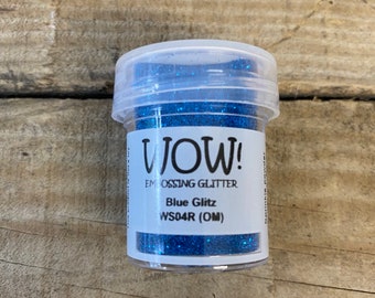 Wow! Polvere Goffrata Glitter 15ml - Blu Glitz