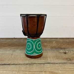 Djembe drum 20cm tall hand painted