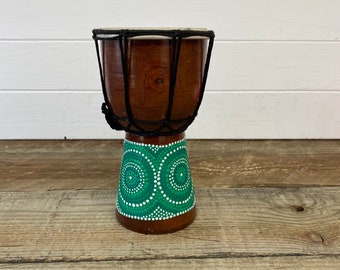 Djembe drum 20cm tall hand painted