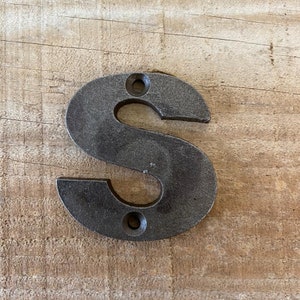 Letras de hierro fundido - 'S' - Signos rústicos - Signos de la casa - Letras del alfabeto - 5cm /2" (h)