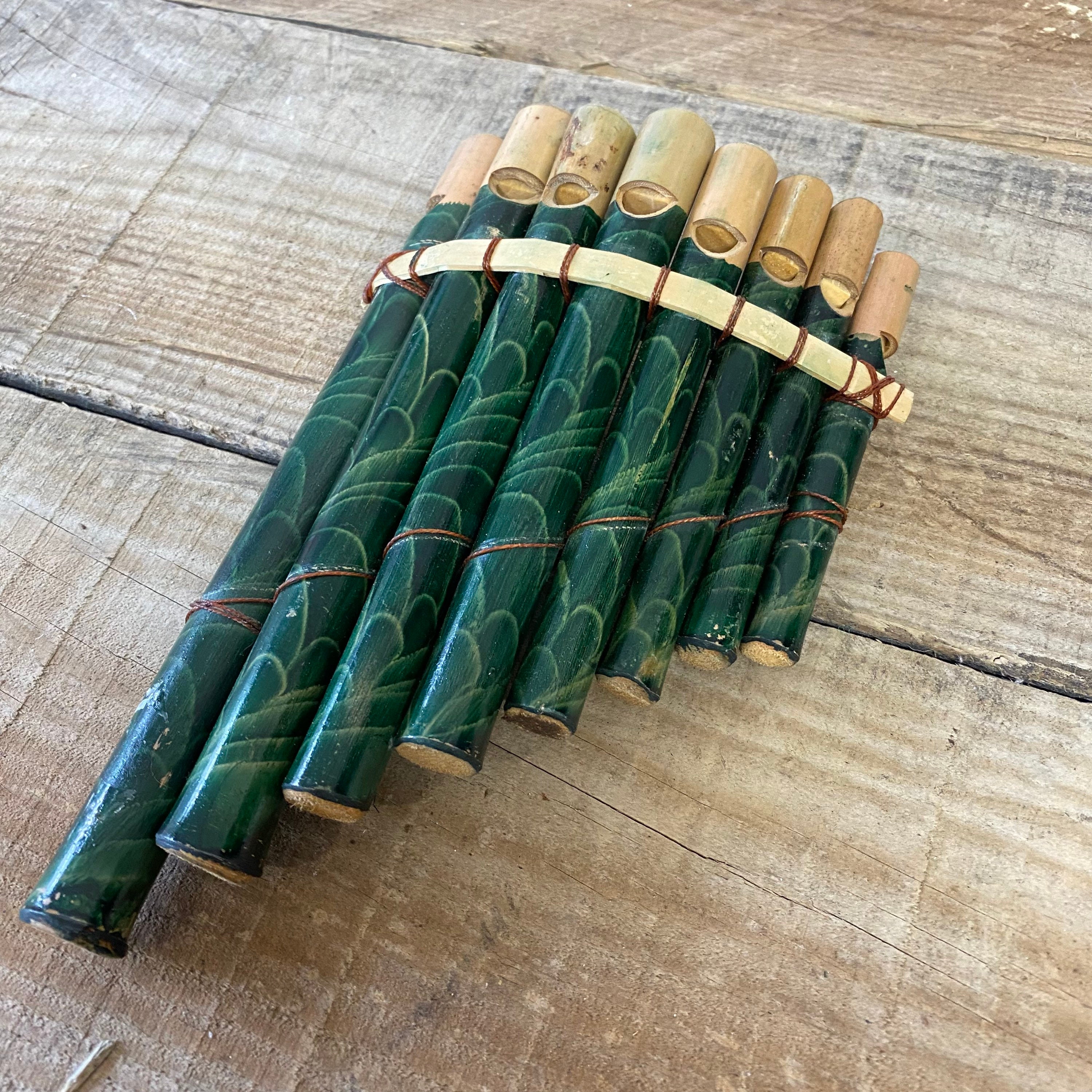 Peruvian Panpipes Featuring Leaf Pattern Etsy UK