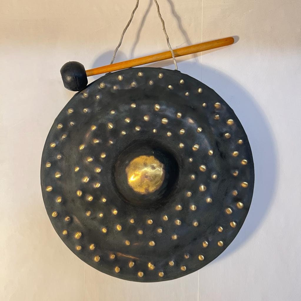 Vietnamese Handmade Metal GONG Natural Aged Finish 30cm Etsy UK