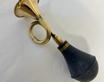 Replica Vintage Glühbirne Honky Horn mit schwarzem Gummikolben | Lufthorn | Clown Horn | Quetschhorn | Retro Style Hupe