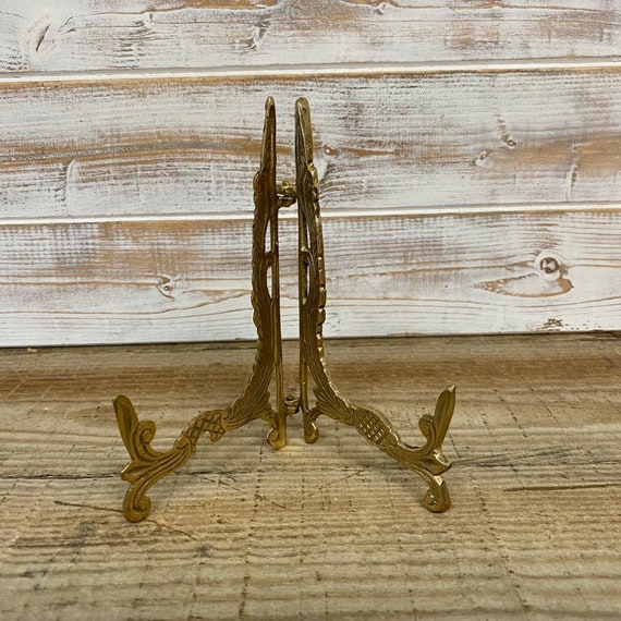 Decorative Ornate Brass Plate Stand Photo Display/decorative Etsy