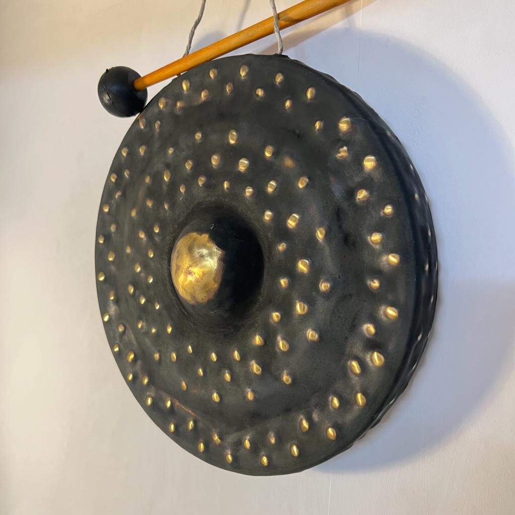 Vietnamese Handmade Metal GONG Natural Aged Finish 30cm Etsy UK