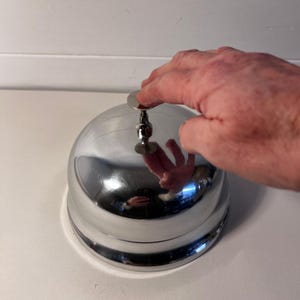 Reception Desk Bell Stainless Steel, Classic Silver Design, Loud ...