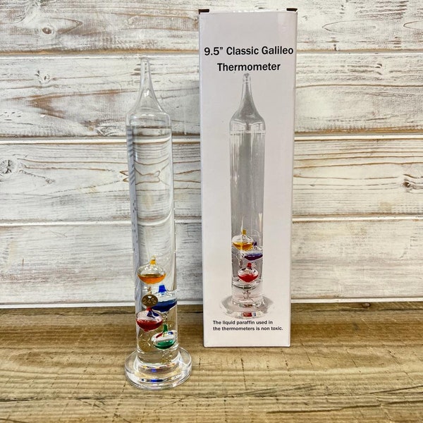 18cm Tall Free Standing Galileo Thermometer