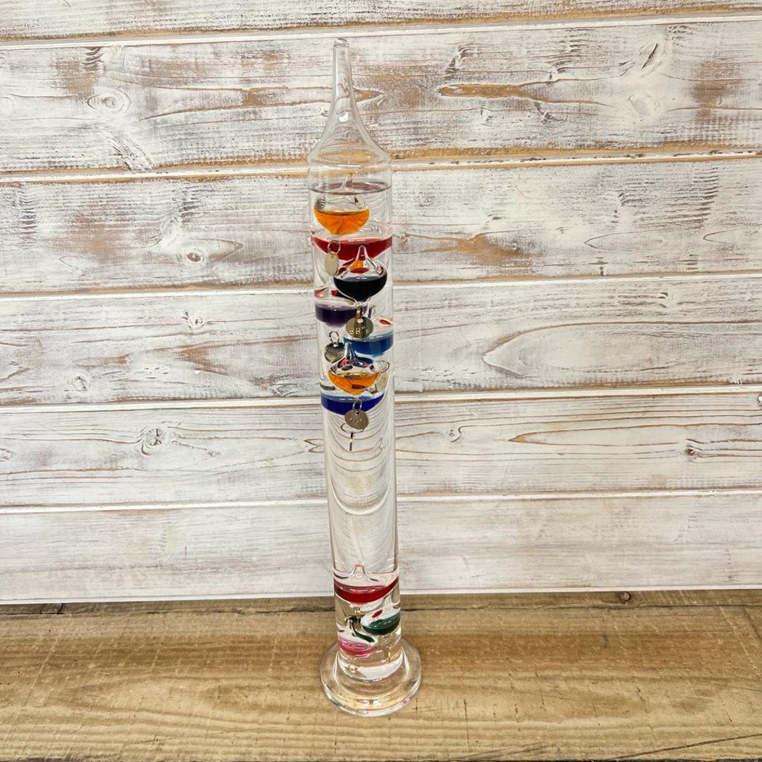 30cm Tall Free Standing Galileo Thermometer 