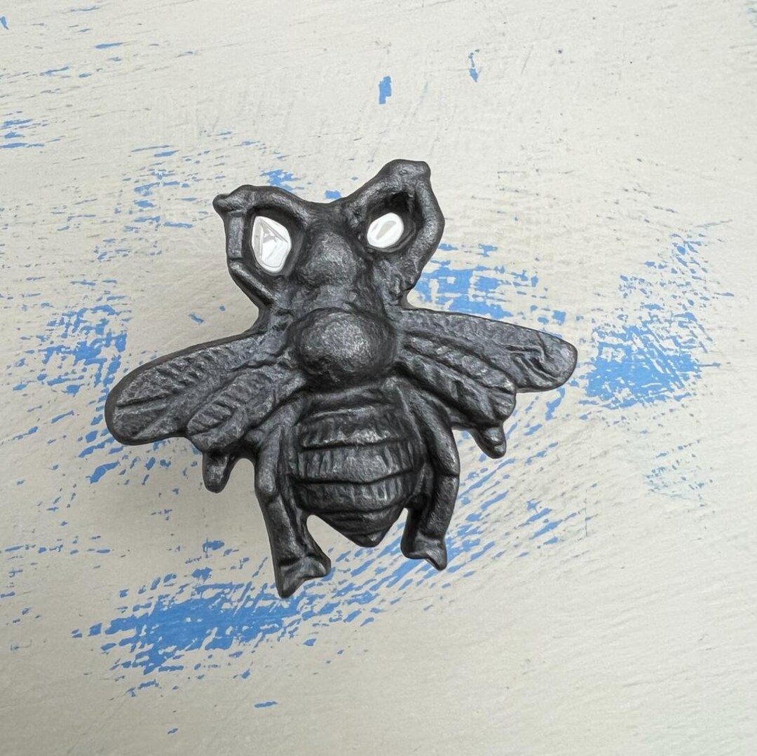 Buy Cast Iron FLYING INSECT Drawer Knob / Kitchen Cupboard Cast Iron ...