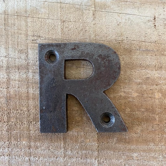 Cast Iron Letters 'R' Rustic Signs House Signs alphabet Letters 5cm /2 h 