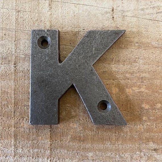 Cast Iron Letters 'K' Rustic Signs House Signs alphabet Letters 5cm /2 h -   Israel