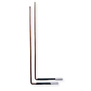 Two Pcs Copper Dowsing Rods Set of Flexible Divining Measuring Instruments Durable Accessories Copper Ghost Tool Detector Water Adjustable