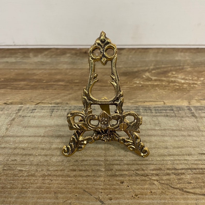 Plate/Picture Holder Display Stand/ Easel Plate stand Decorative plate stand Brass Plate stand image 1