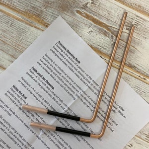 Mini Copper Dowsing Rods with Handles
