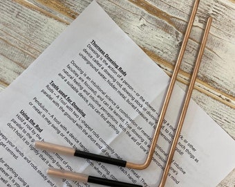 Mini Copper Dowsing Rods with Handles