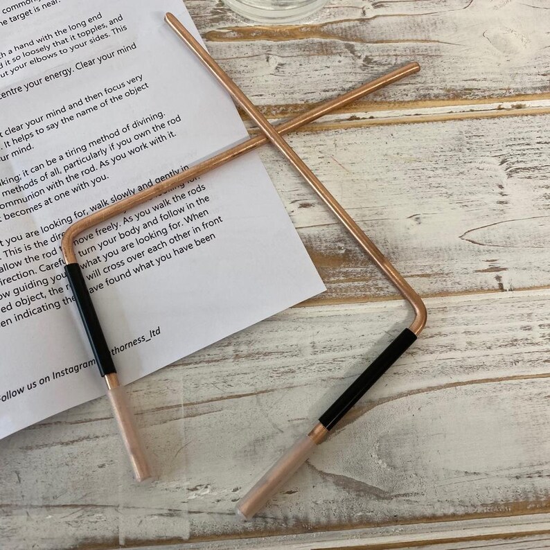 Mini Copper Dowsing Rods With Handles Etsy