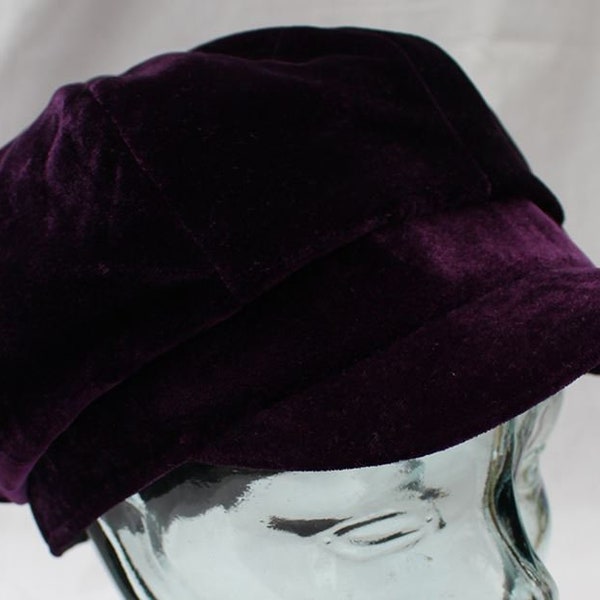 Casquette en velours violet - Baker Boy / Casquette gavroche - Peaky Blinders